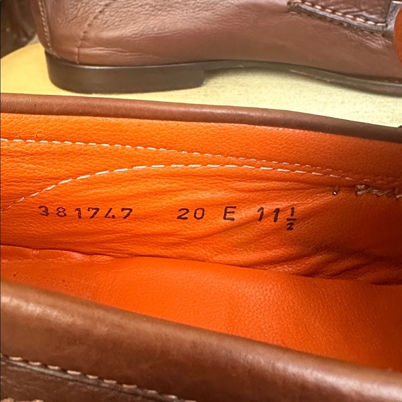 Santoni Faith Brown Leather Moc Toe Slip-On Loafer Shoes Men\'s Size 11.5 EE Wide main image 12